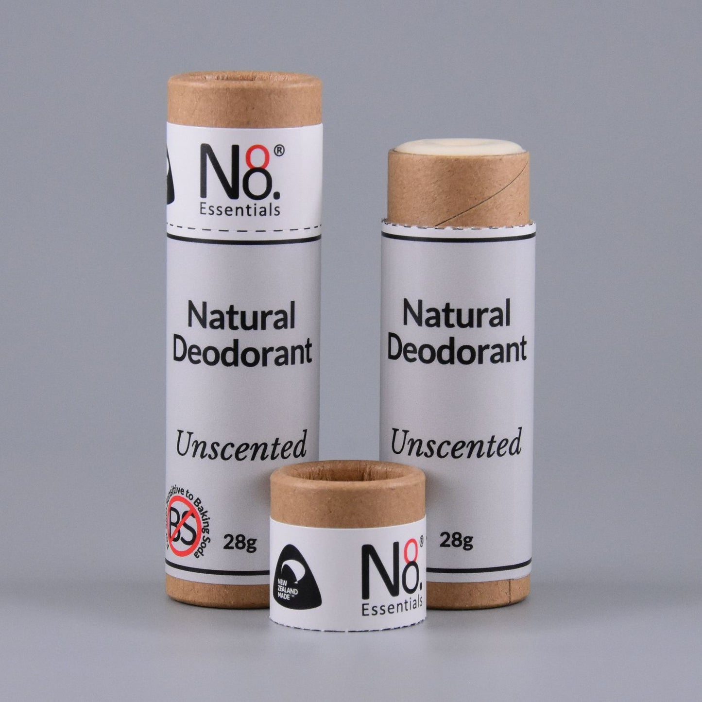 No.8 Essentials Deodorant Baking Soda Free, unscented 28g - Fairyspringspharmacy