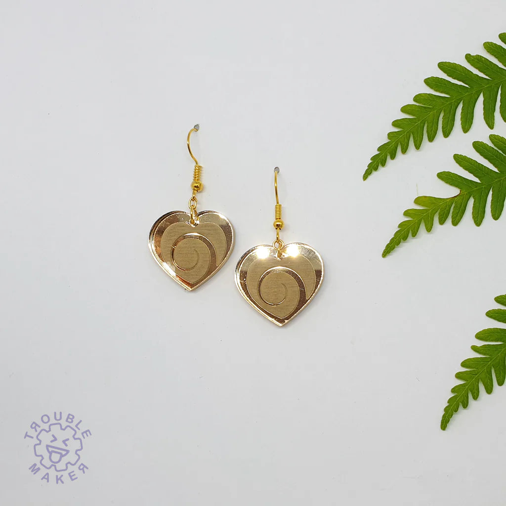 Trouble Maker Aroha Heart Drop Earrings - Fairyspringspharmacy