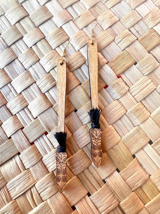 Trouble Maker Taiaha Earrings