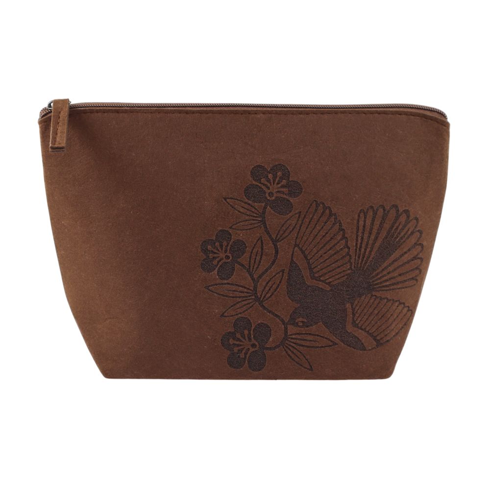 Accessory Bag Felt NZ Fantail Brown 28.5cm