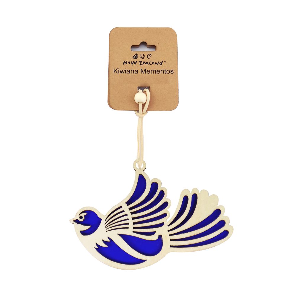 NZ Hanging Ornament Fantail 10cm