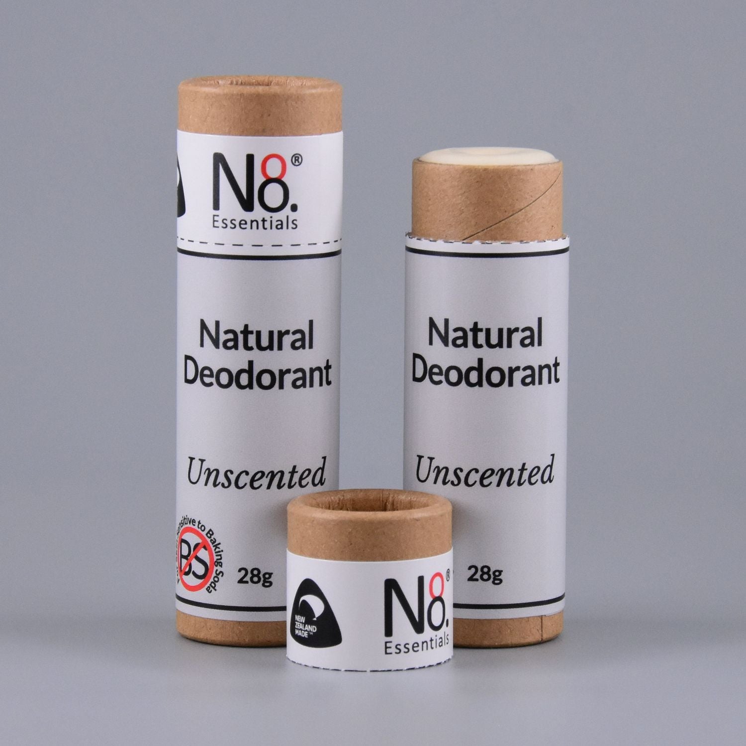 No.8 Essentials Deodorant Baking Soda Free, unscented 28g - Fairyspringspharmacy