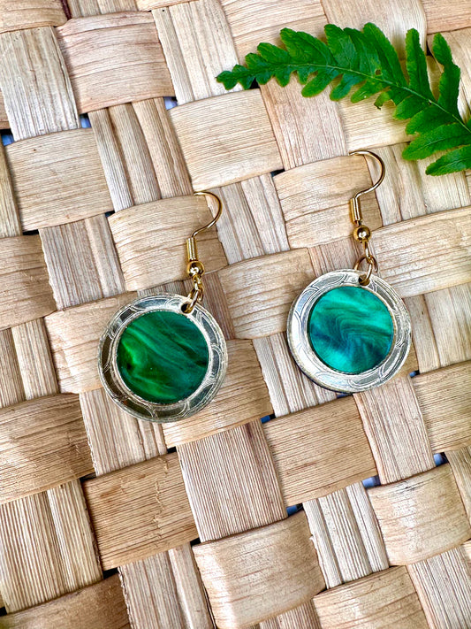 Trouble Maker Roto Malachite Earrings