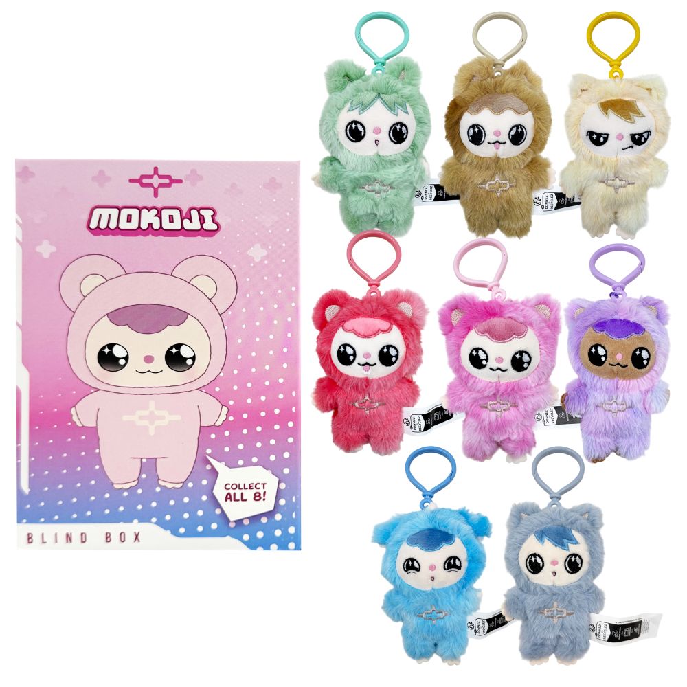 Mokoji Keyring/Clip Blind Box 8asst 13cm