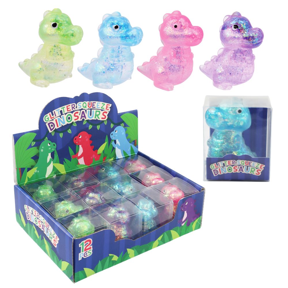 Squeeze Glitter Dinosaur - Purple - Fairyspringspharmacy