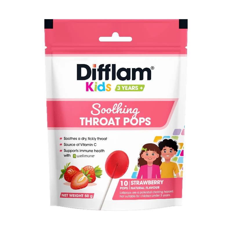 Difflam Kids soothing throat pops