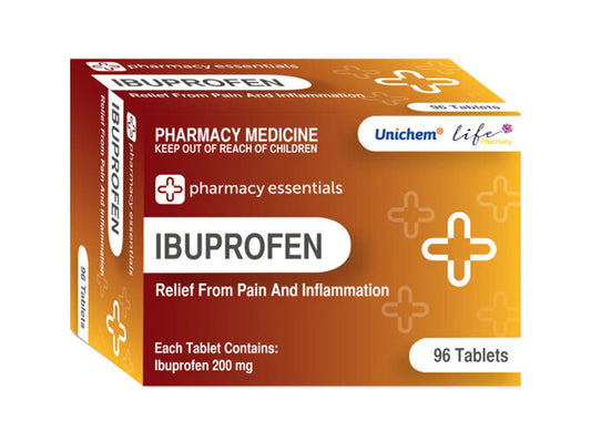 Pharmacy Essentials Ibuprofen 200mg 96 tablets - Fairyspringspharmacy