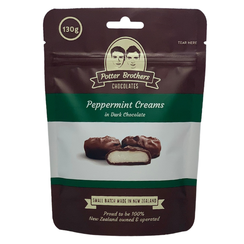 Potter Brothers Peppermint Creams In Dark Chocolate 130g