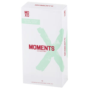 MOMENTS Ultra Thin Extra Large Condoms - 10 Pack