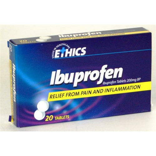ETHICS Ibuprofen 200mg 20 tablets - Fairyspringspharmacy