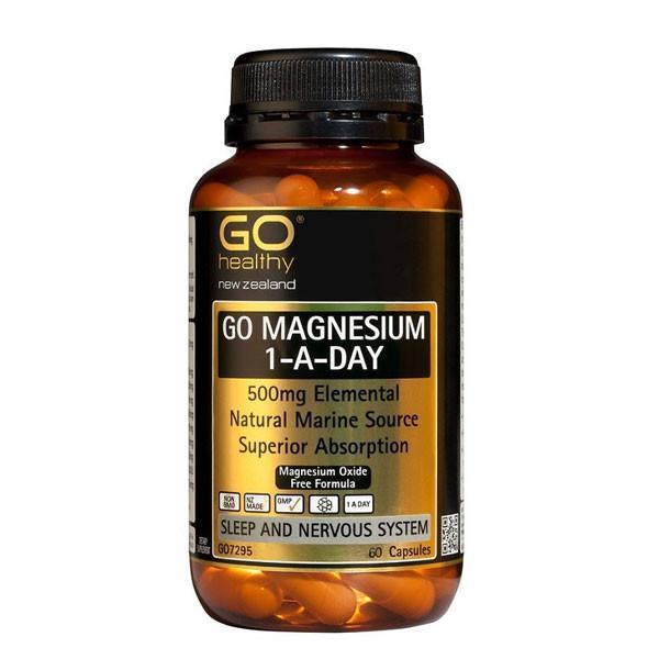 GO Magnesium 1-A-Day 500mg 60caps - Fairy springs pharmacy