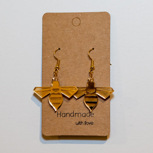 Gold Bee Earrings - Fairy springs pharmacy
