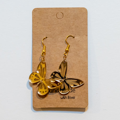 Golden Butterfly Earrings - Fairy springs pharmacy