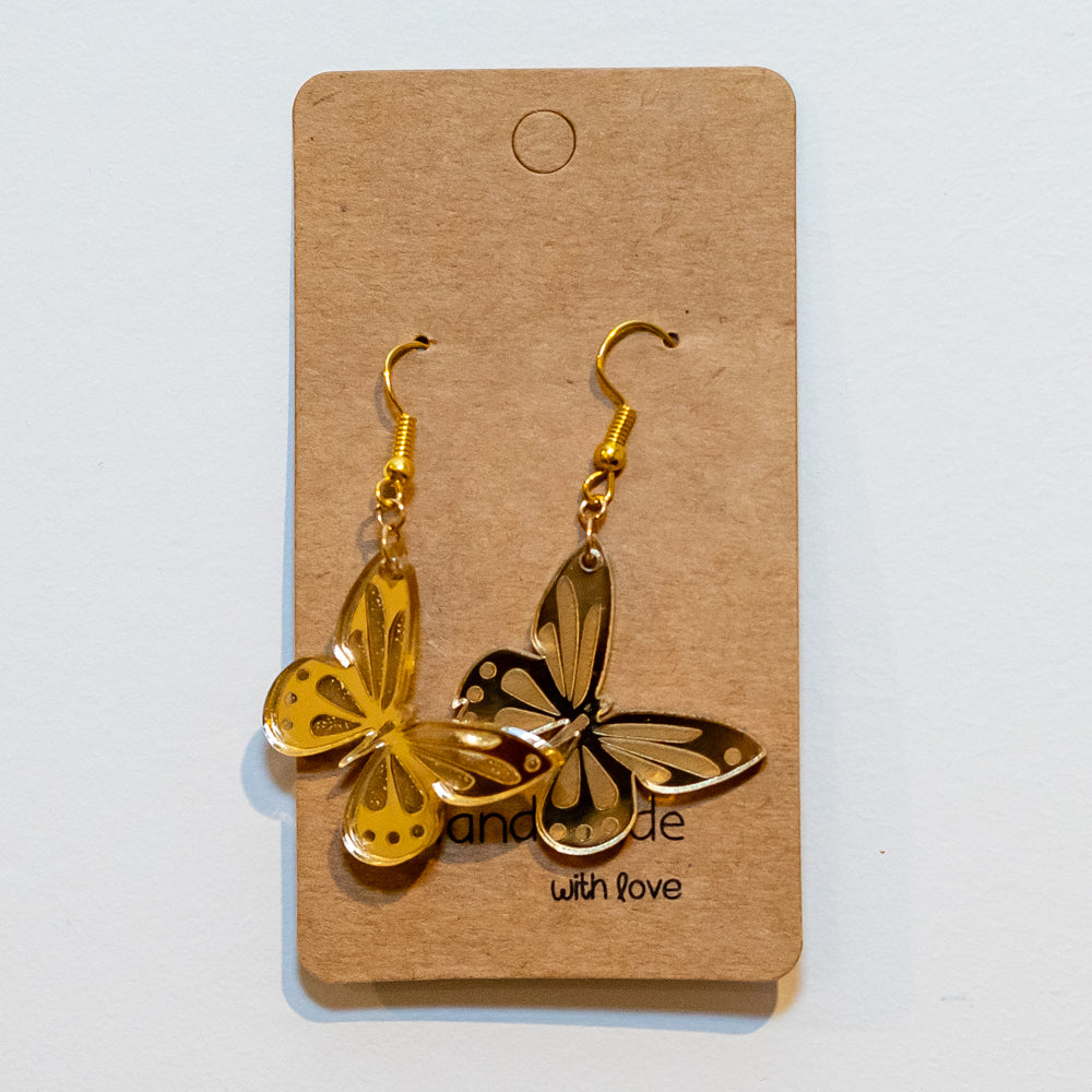 Golden Butterfly Earrings - Fairy springs pharmacy