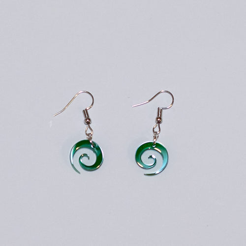Green Koru Small Drop Earrings - Fairy springs pharmacy