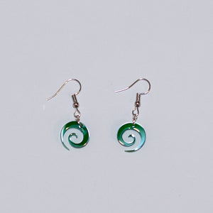 Green Koru Small Drop Earrings - Fairy springs pharmacy