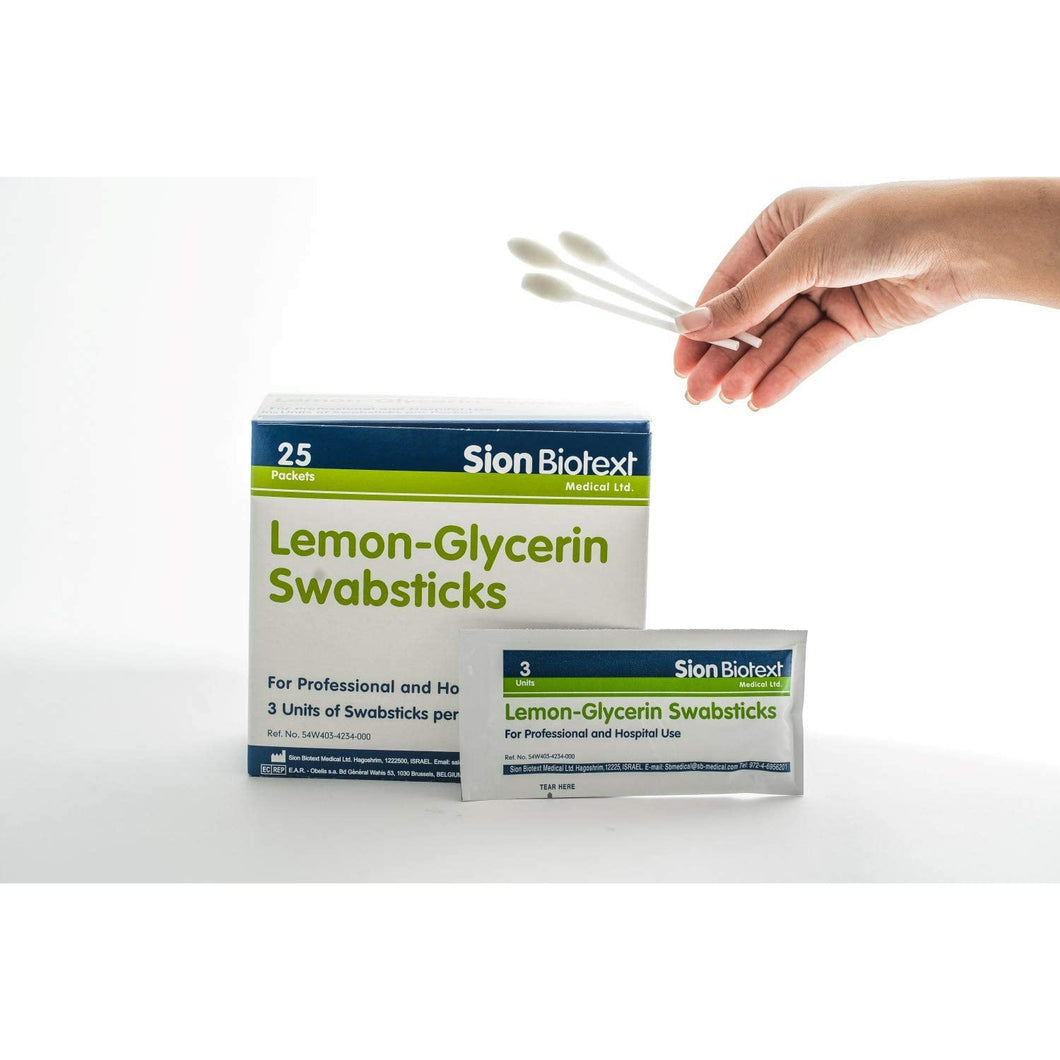 Lemon-Glycerin Swabsticks - Pack of 3 - Fairy springs pharmacy