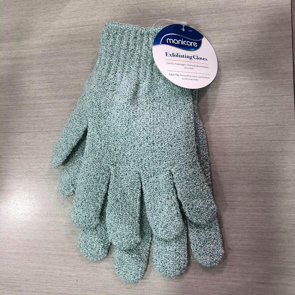 MANICARE Exfoliating Gloves - Green - Fairy springs pharmacy