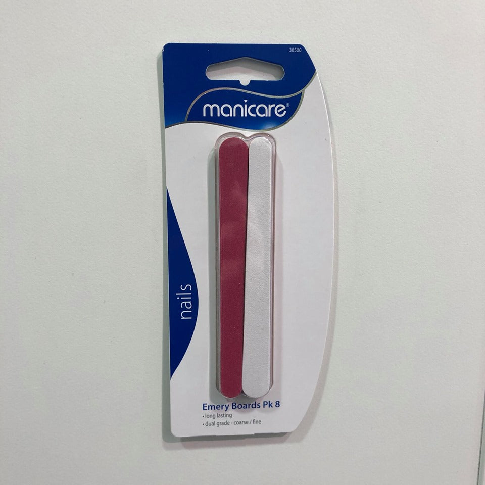 MANICARE Emery Boards Pk 8 (C/F 120mm) - Fairy springs pharmacy