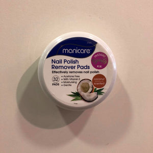 MANICARE Nail Polish Remover Pads - Coconut - Fairy springs pharmacy
