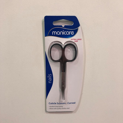 MANICARE Cuticle Scissors - Curved, Extra Large Grip - Fairy springs pharmacy