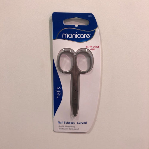 MANICARE Nail Scissors - Curved, Extra Large Grip - Fairy springs pharmacy