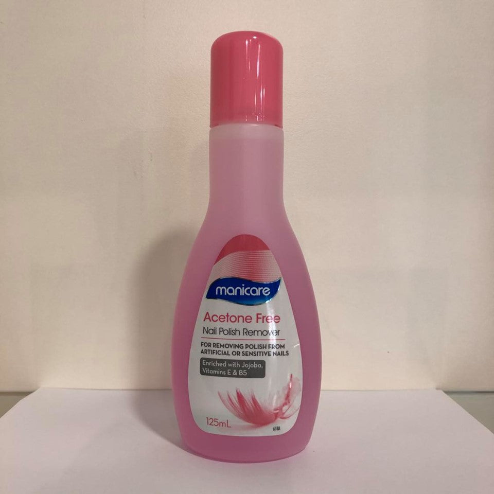 MANICARE Nail Polish Remover 125ml - Acetone Free - Fairy springs pharmacy