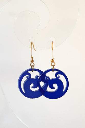 Blue Whanau Round Drop Earrings - Fairy springs pharmacy