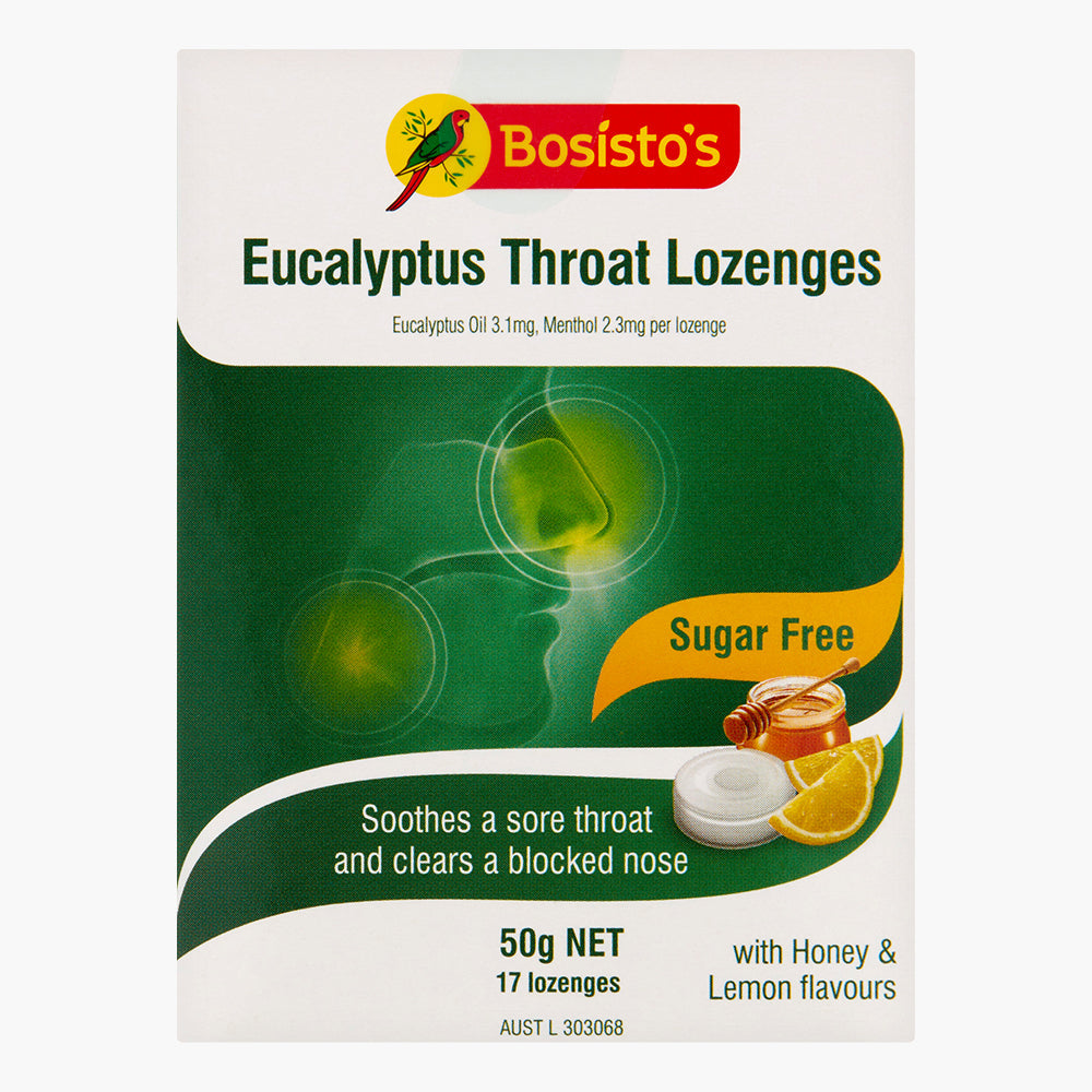 BOSISTO'S Eucalyptus Throat Lozenges 50g