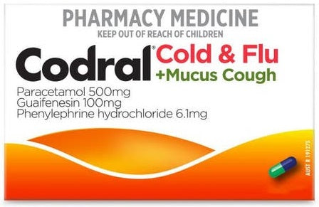 CODRAL Cold & Flu + Mucus Cough 48 Capsules