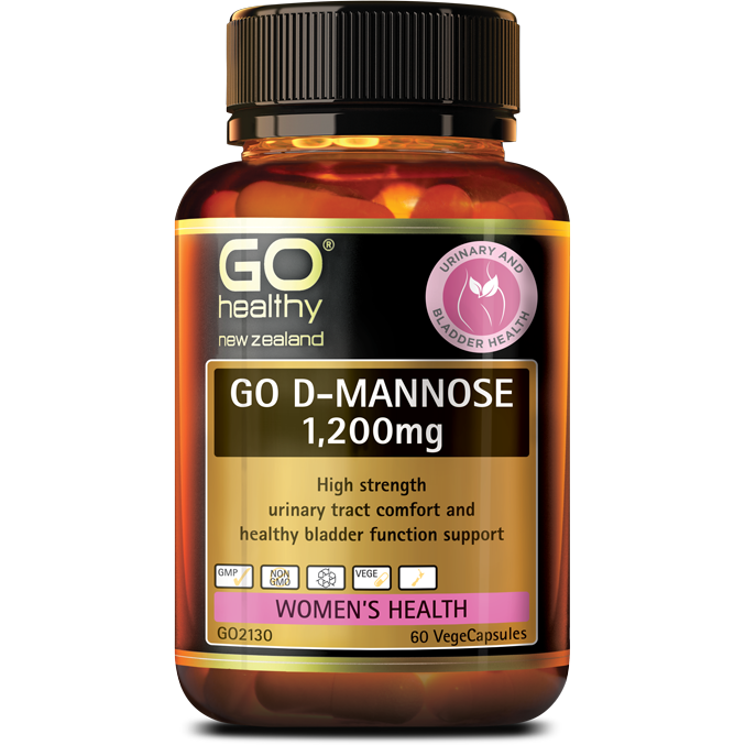 GO D-Mannose 1,200mg 60 Capsules