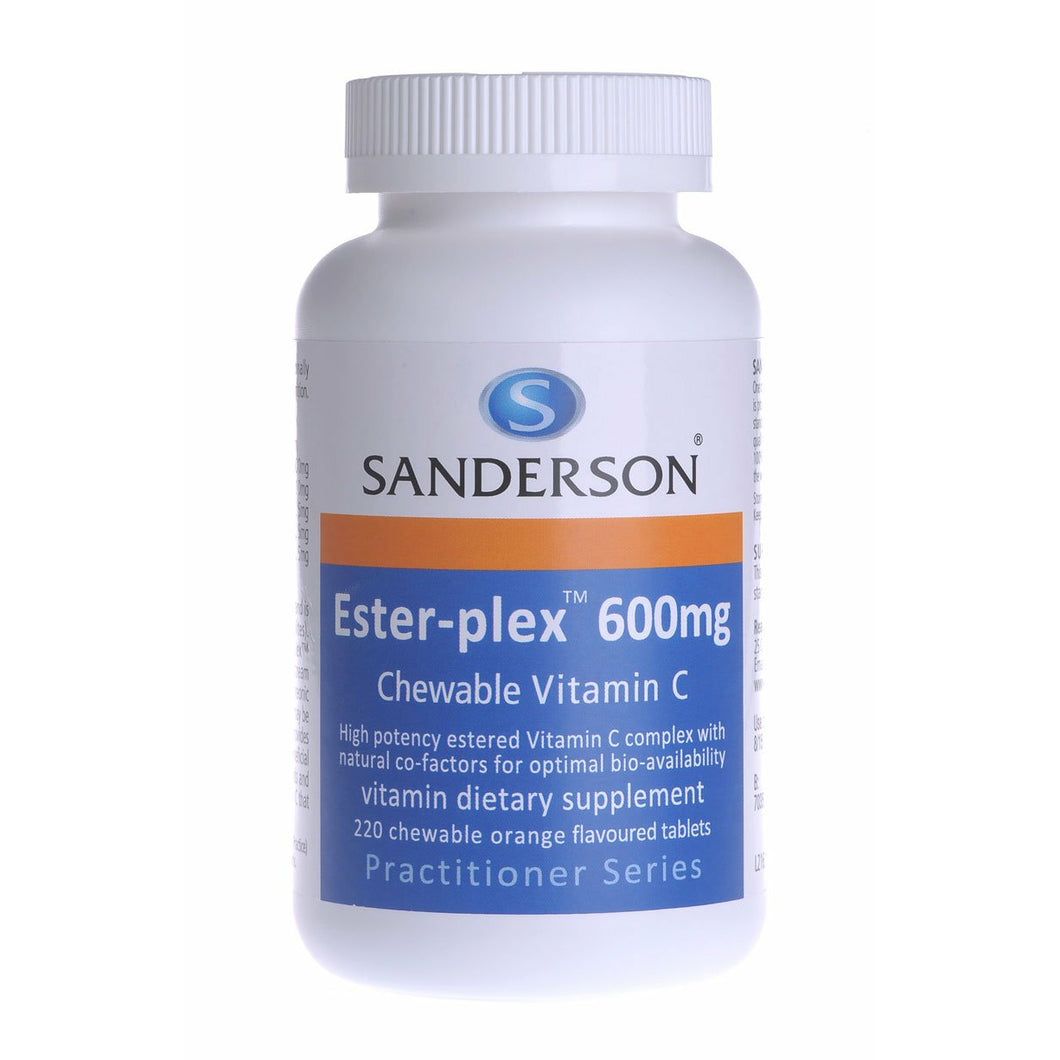 SANDERSON Ester-Plex Vitamin C 600mg 220 Orange Flavour Chewable Tablets
