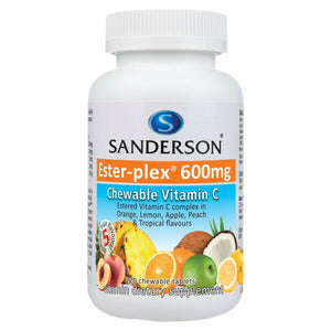 SANDERSON Ester-Plex Vitamin C 600mg 220  Five Fruits Flavour Chewable Tablets