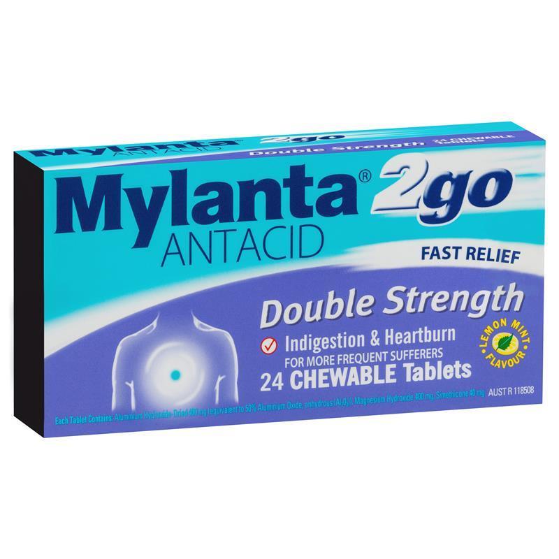 MYLANTA 2Go Double Strength Tabs 24 - Fairy springs pharmacy