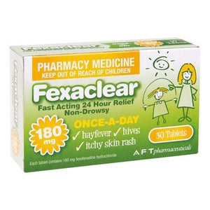 FEXACLEAR 180mg 30 tablets - Fairy springs pharmacy