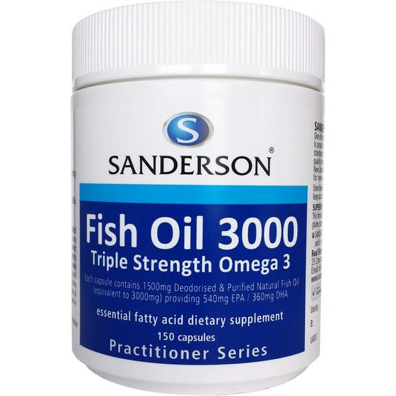 SANDERSON Fish Oil 3000 150 Capsules