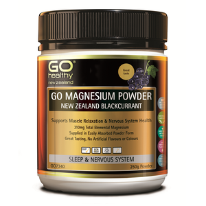 GO Magnesium powder NZ Blackcurrant 250g - Fairy springs pharmacy