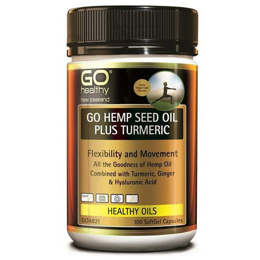 GO Hemp Seed Oil Plus Turmeric 100s - Fairy springs pharmacy