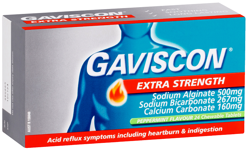 GAVISCON Extra Strength Peppermint Flavoured Chewable Tablets 25