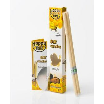 HAPPY EARS Cone Ear Candles 100% Beeswax - Straight - Fairyspringspharmacy
