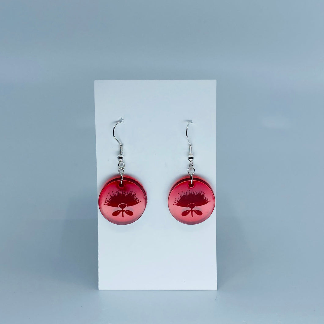 Red Pohutukawa Drop Earrings