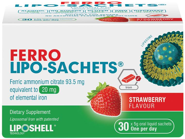 LIPOSHELL Ferro Iron Lipo-Sachets 30 x 5g gel