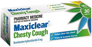 MAXICLEAR Chesty Cough Tablets 30