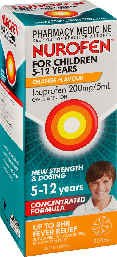 NUROFEN For Children (5 - 12 years) 200ml Orange