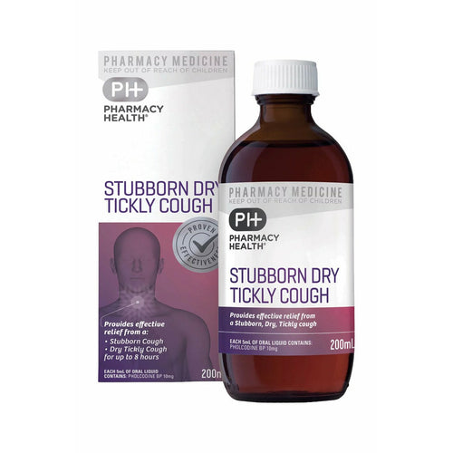 PH Stubborn Dry Tickly Cough 200ml - Fairyspringspharmacy