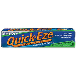 QUICK EZE CHEWY'S TABS Peppermint - 3 packs of 8 - Fairy springs pharmacy