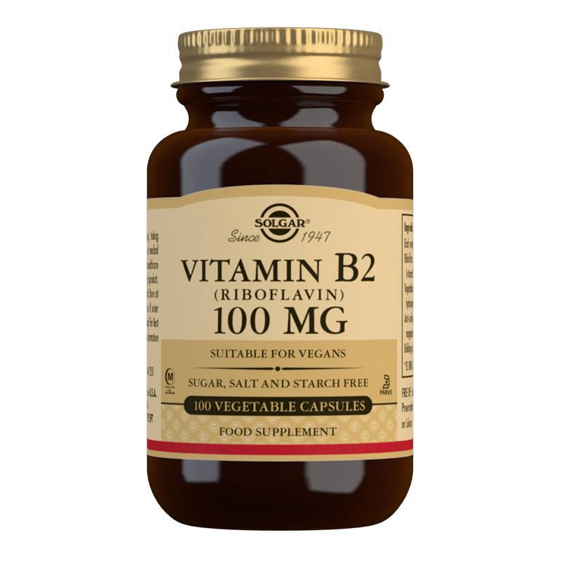 SOLGAR Vitamin B2 100mg 100 Capsules