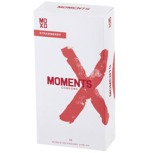 MOMENTS Strawberry Condoms - 10 Pack