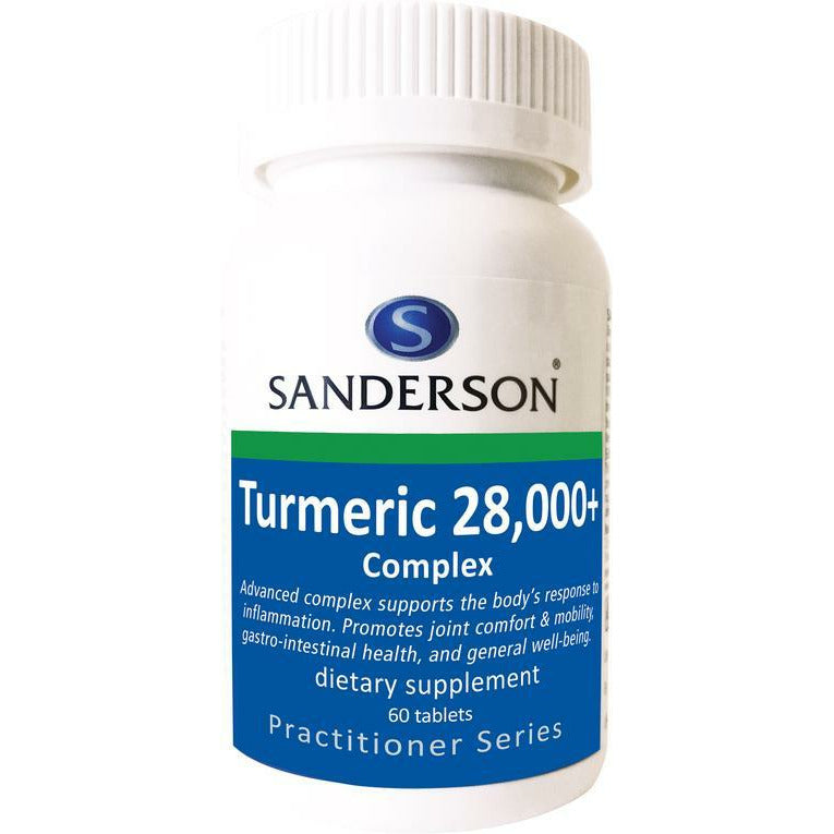 SANDERSON Turmeric 28,000+ 60 Tablets