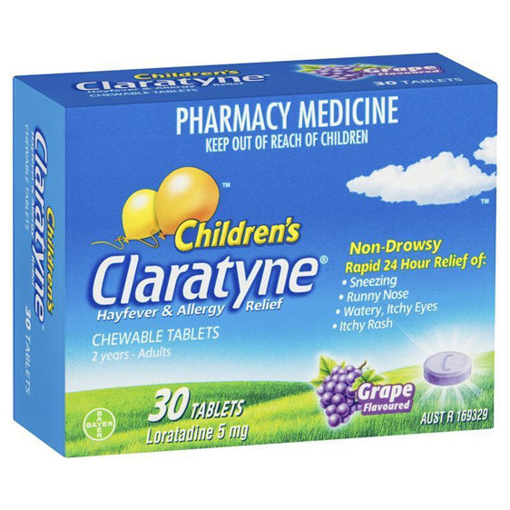 CLARATYNE Child Chew Grape 30 tablets